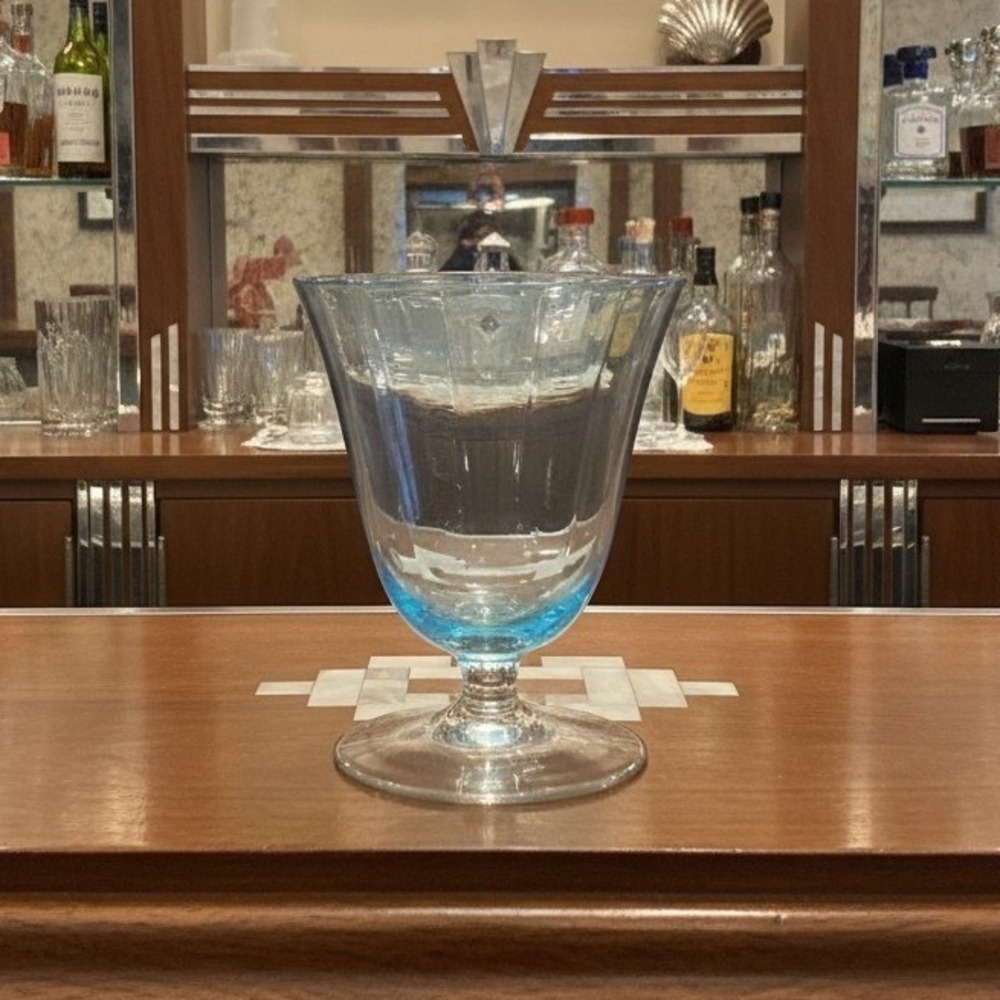 Fostoria Azure Oyster Fruit Cocktail Glass, Vintage Optic Glassware, Replacement